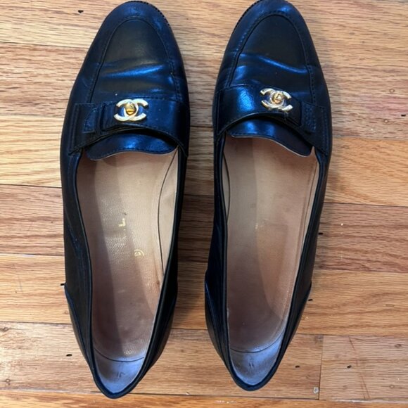 Chanel Shoes - Vintage Chanel Turnlock Loafers- Size 38